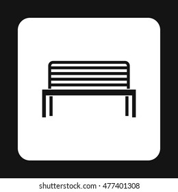 Bench icon in simple style on a white background