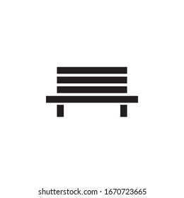 Bench icon in simple style. vector illustration
