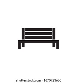 Bench icon in simple style. vector illustration