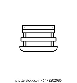 Bench icon. Simple thin line, outline vector of autumn icons for ui and ux, website or mobile application