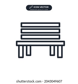 bench icon symbol template for graphic and web design collection logo vector illustration