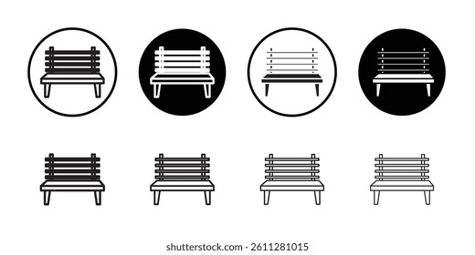 Bench icon Thin line art collection