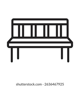 Bench icon Thin line illustration