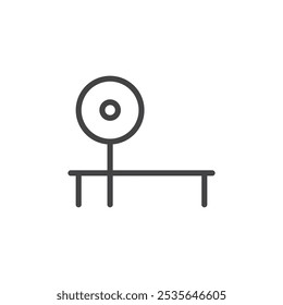 Bench icon Thin outline art symbol