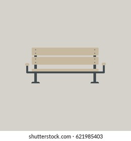bench icon vector