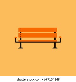 bench icon vector