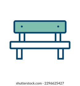 bench icon vector design template in white background
