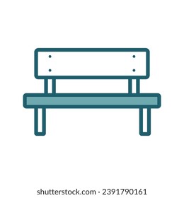 bench icon vector design template simple and clean