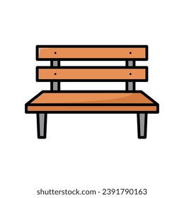 bench icon vector design template simple and clean
