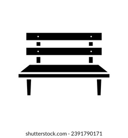 bench icon vector design template simple and clean