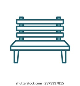 bench icon vector design template simple and clean