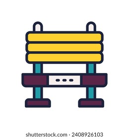 bench icon. vector filled color icon for your website, mobile, presentation, and logo design.