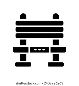 bench icon. vector glyph icon for your website, mobile, presentation, and logo design.