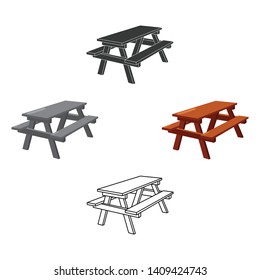 Bench icon of vector illustration for web and mobile