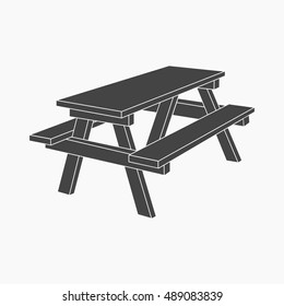 Bench icon of vector illustration for web and mobile