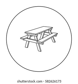 Bench icon of vector illustration for web and mobile