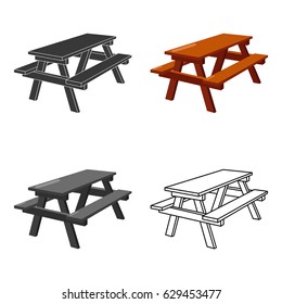 Bench icon of vector illustration for web and mobile