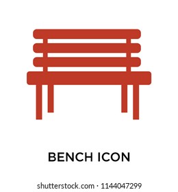 Bench icon vector isolated on white background for your web and mobile app design, Bench logo concept