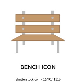 Bench icon vector isolated on white background for your web and mobile app design, Bench logo concept