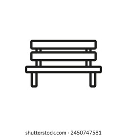 Icono de banco. Vector. Estilo de línea.