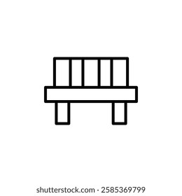 bench iconVector illustration in black