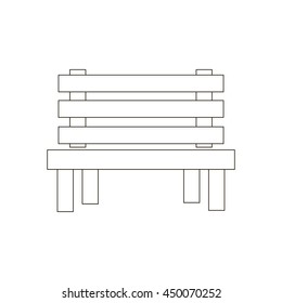 Bench illustration vector on the white background. Vector illustration
