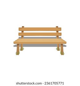 bench isolated illustration on white background