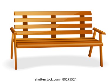 Bench isolated on a white background.