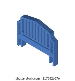 Bench isometric left top view 3D icon
