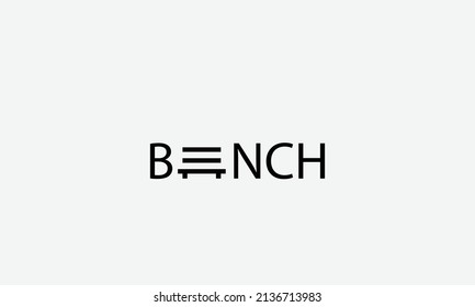 Bench letter vector logo design