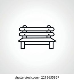 Symbol der Linie bench. Kontursymbol