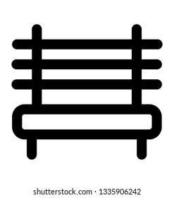 Bench line icon, park sitting