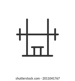 Bench  line icon in trendy style. Stroke vector pictogram isolated on a white background. Bench  premium outline icons.