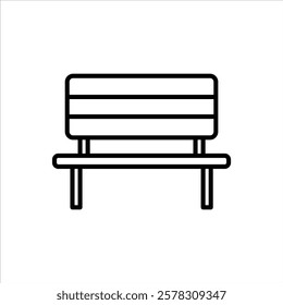 Bench Line Icons Design Elements Illustration