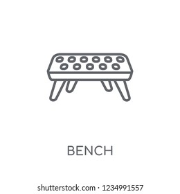 Bench linear icon. Modern outline Bench logo concept on white background from Furniture and Household collection. Suitable for use on web apps, mobile apps and print media.