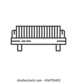 bench linear icon. Thin line design