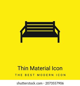 Icono mínimo del material amarillo brillante del banco