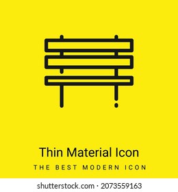 Bench minimal bright yellow material icon