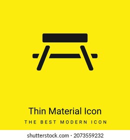 Bench minimal bright yellow material icon