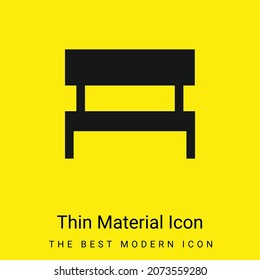 Bench minimal bright yellow material icon