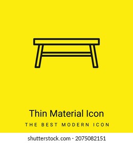Bench minimal bright yellow material icon