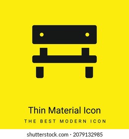 Bench minimal bright yellow material icon