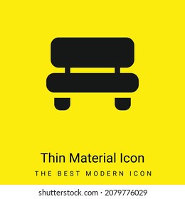 Icono mínimo del material amarillo brillante del banco