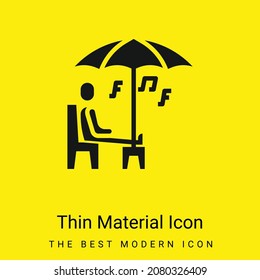 Bench minimal bright yellow material icon