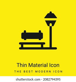 Bench minimal bright yellow material icon