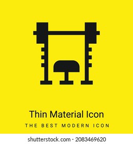 Bench minimal bright yellow material icon