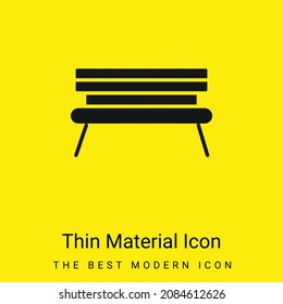 Bench minimal bright yellow material icon