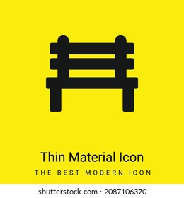 Bench minimal bright yellow material icon