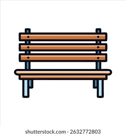  bench object icon modern design concept isolated