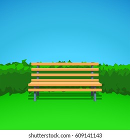 bench on grass